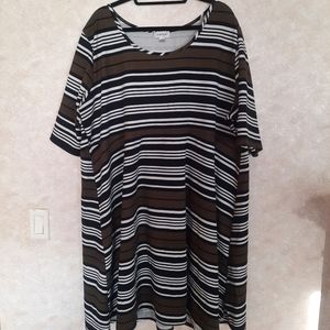 Plus Size Olive Green Skater Dress